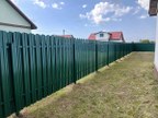 Забор из евроштакетника в селе Старая Ладога