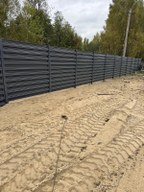 Забор из евроштакетника в СНТ Ковалёво