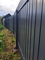 Забор из евроштакетника в посёлке Плоское
