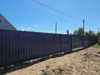 Забор из евроштакетника в СНТ Лесная Сказка