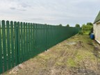 Забор из евроштакетника в деревне Войносолово