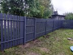 Забор из евроштакетника в деревне Арбонье