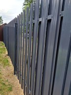 Забор из евроштакетника в посёлке Коробицыно