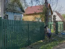Фотоотзыв клиента о заборе из евроштакетника, в СНТ Новое токсово — фото 2