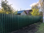 Забор из евроштакетника в СНТ Петрокрепость