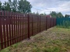 Забор из евроштакетника в массиве Славянка