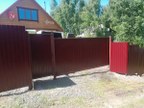 Забор из профнастила в СНТ Ароматное