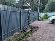 Фотоотзыв клиента о заборе из профнастила, в СНТ Ручьи — фото 1