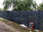Забор из евроштакетника в деревне Курголово