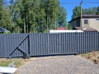 Забор из евроштакетника в деревне Агалатово