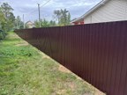 Забор из профнастила в городе Сосновый Бор