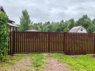 Забор из штакетник типа заборы из штакетника, установлен в галично (фотоотзыв клиента) — фото 1 (3 из 6)