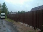Забор из евроштакетника в деревне Сярьги