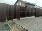 Забор из евроштакетника в посёлке Павлово