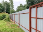 Забор из профнастила в деревне Вяльгино