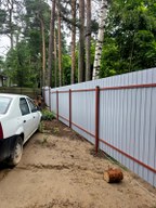 Забор из профнастила в СНТ Лебяжье