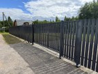 Забор из евроштакетника в посёлке Красносельское