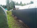 Забор из профнастила в СНТ СТ Леноблстрой