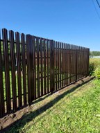 Забор из евроштакетника в деревне Оржицы