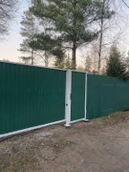Забор из профнастила в деревне Куйвози