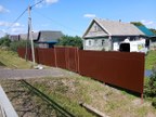 Забор из профнастила в деревне Бабино