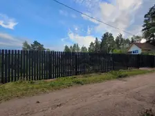 Фотоотзыв клиента о заборе из евроштакетника, в городе Выборг — фото 1