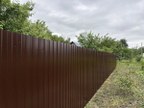 Забор из профнастила в посёлке Терволово
