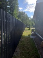 Забор из евроштакетника в деревне Кирсино