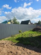 Забор из профнастила в посёлке Красное село