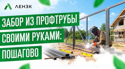 Забор из профтрубы своими руками: пошагово
