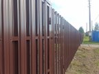 Забор из евроштакетника в деревне Село