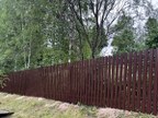 Забор из евроштакетника в деревне Долговка