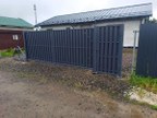 Забор из евроштакетника в деревне Кискелово