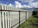 Забор из евроштакетника в деревне Лаголово