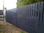 Забор из евроштакетника в деревне Большие Колпаны