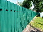 Забор из евроштакетника в садоводстве Юбилейный